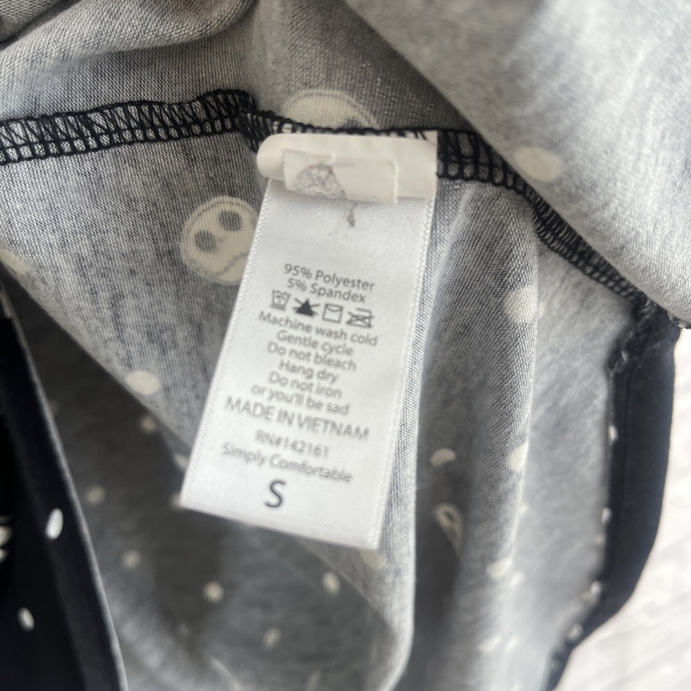 Lularoe Disney Nightmare Before Christmas Jack Skellington Faces & Polka Dot Top - Picture 12 of 14